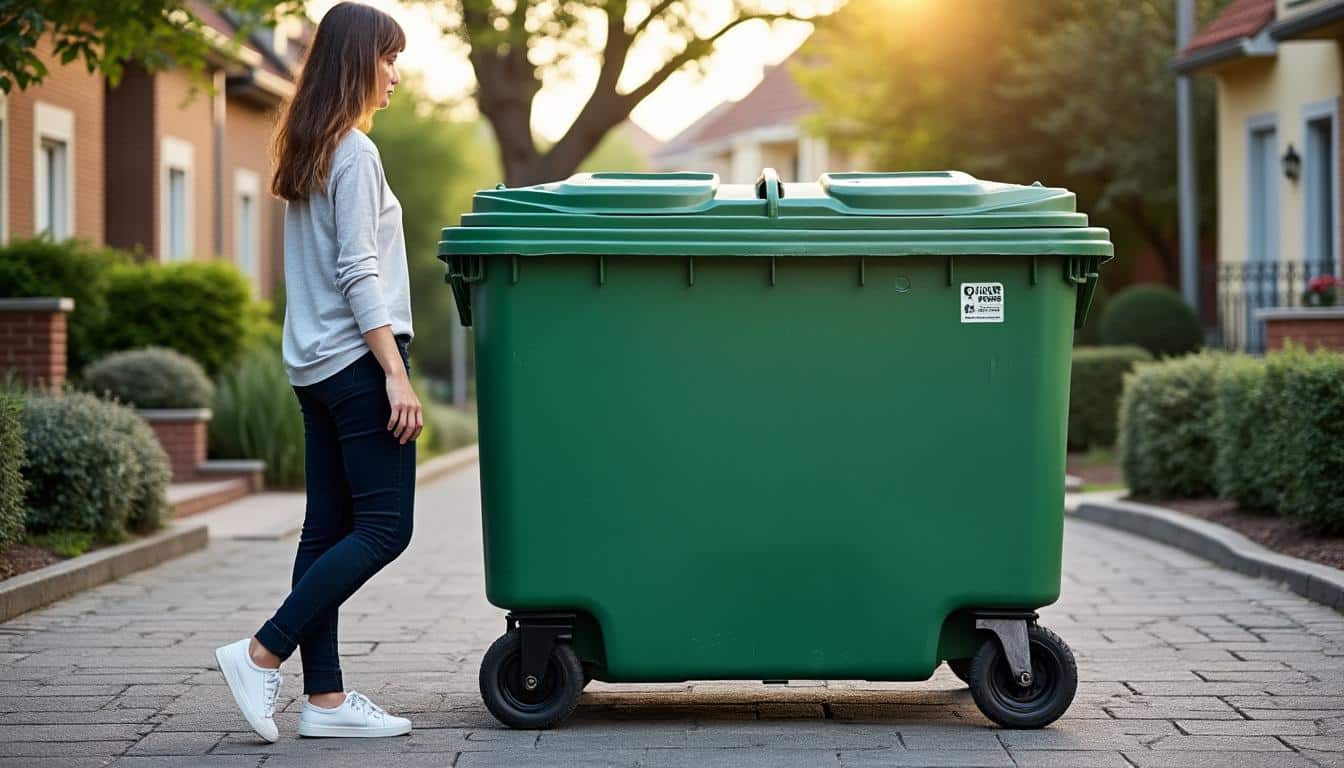 Illustration: Comprendre les dimensions et caractéristiques clés d’une poubelle de 360 litres
