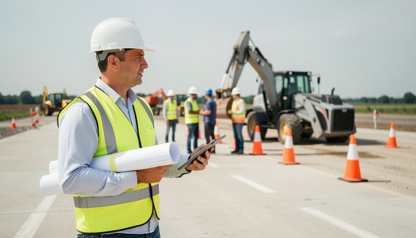 Chef de chantier en travaux publics : rôle et salaire