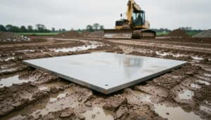 Plaque de roulage en acier pour terrain difficile